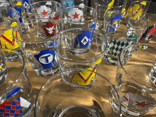 Custom Silks Rocks Glasses