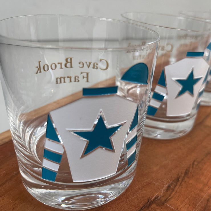 CUSTOM SILKS -  Rocks Glasses set/2